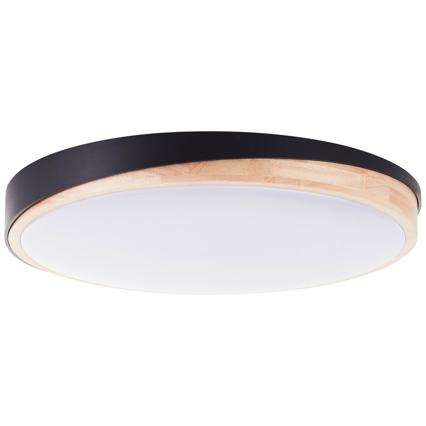 Brilliant - LED Pritemdomas lubinis šviestuvas BAARLO LED/36W/230V 3000-6500K diametras 50 cm juoda/Kietmedis + nuotolinio valdymo pultas - FSC sertifikuota