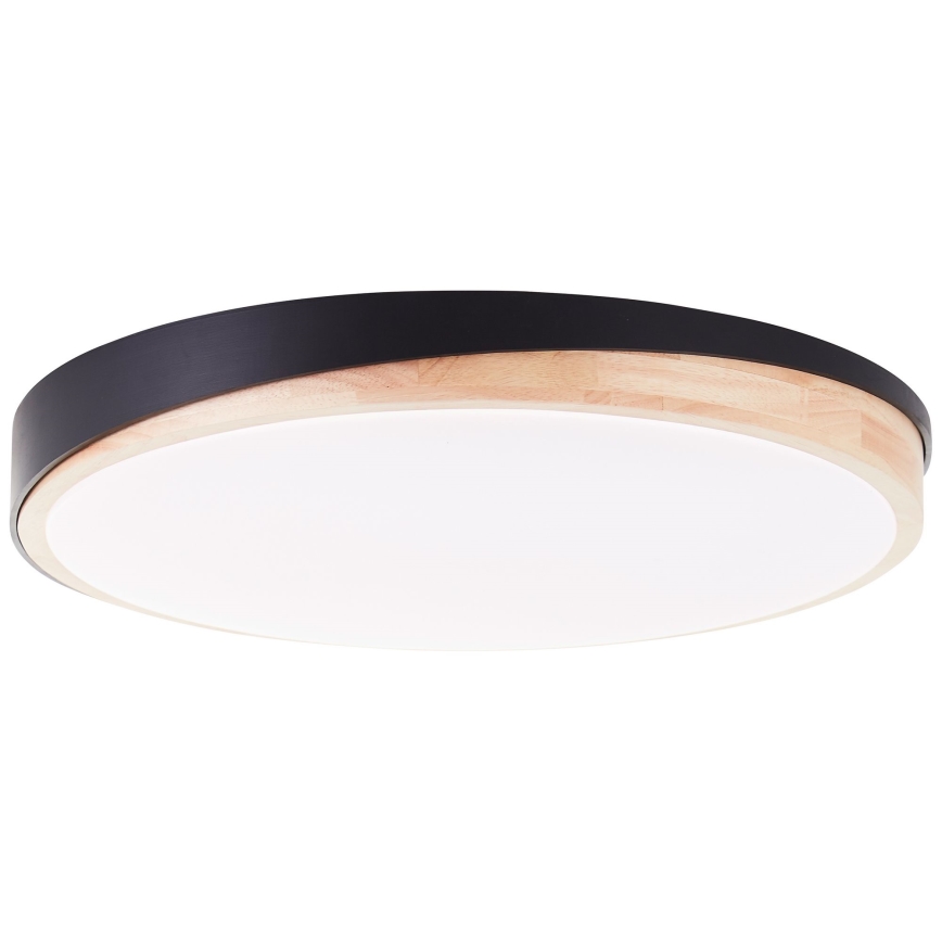 Brilliant - LED Pritemdomas lubinis šviestuvas BAARLO LED/36W/230V 3000-6500K diametras 50 cm juoda/Kietmedis + nuotolinio valdymo pultas - FSC sertifikuota