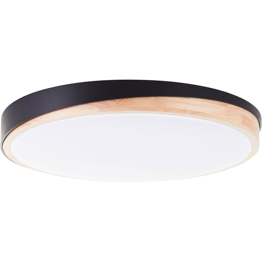 Brilliant - LED Pritemdomas lubinis šviestuvas BAARLO LED/36W/230V 3000-6500K diametras 50 cm juoda/Kietmedis + nuotolinio valdymo pultas - FSC sertifikuota