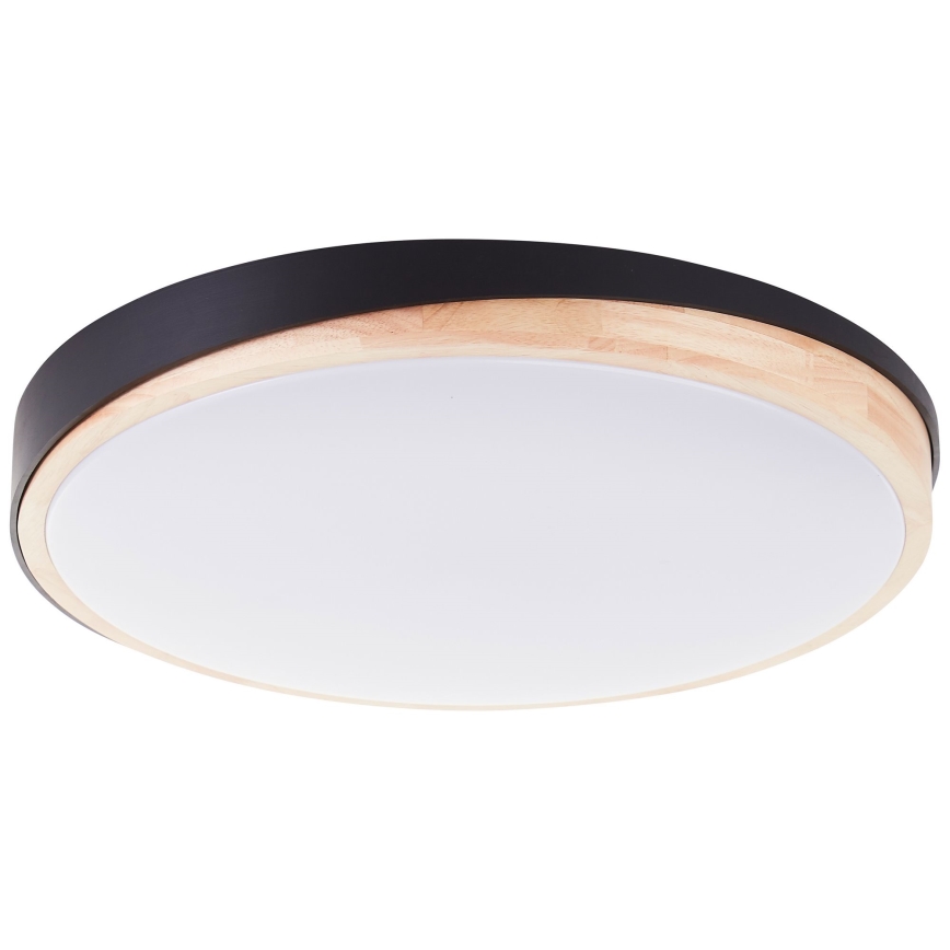 Brilliant - LED Pritemdomas lubinis šviestuvas BAARLO LED/36W/230V 3000-6500K diametras 50 cm juoda/Kietmedis + nuotolinio valdymo pultas - FSC sertifikuota