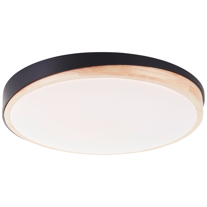Brilliant - LED Pritemdomas lubinis šviestuvas BAARLO LED/36W/230V 3000-6500K diametras 50 cm juoda/Kietmedis + nuotolinio valdymo pultas - FSC sertifikuota