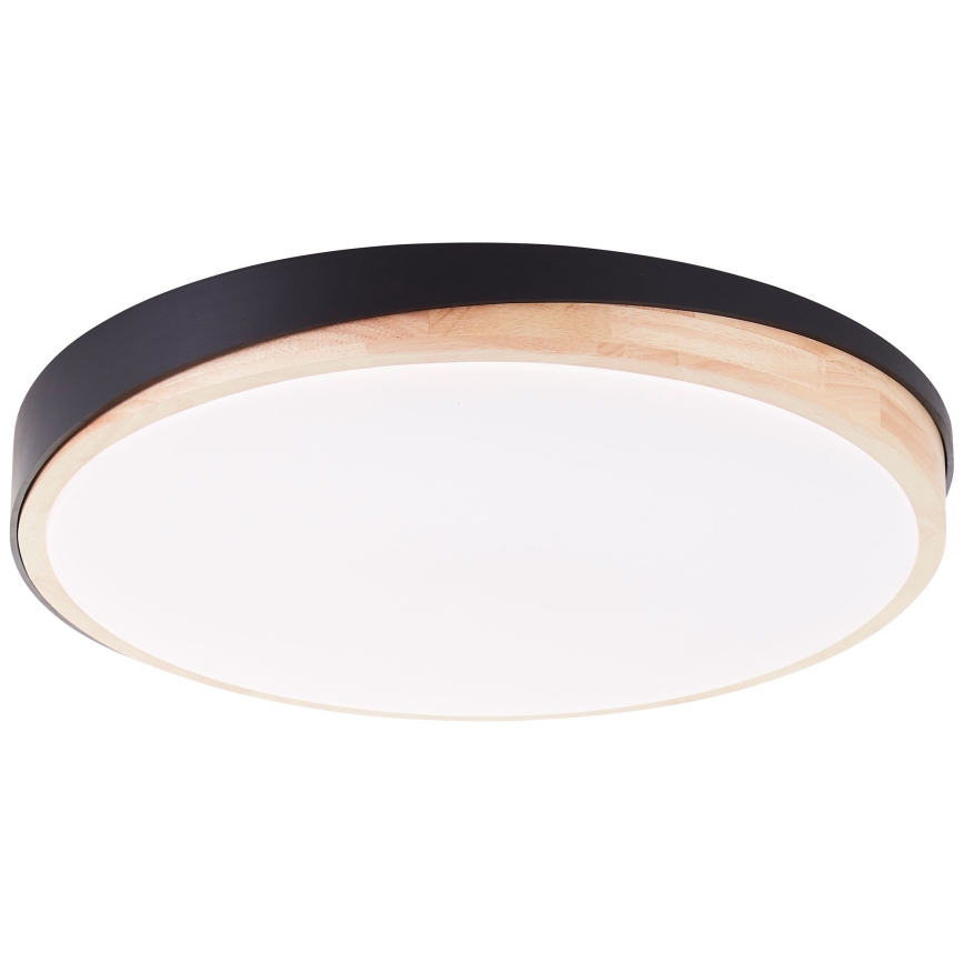Brilliant - LED Pritemdomas lubinis šviestuvas BAARLO LED/36W/230V 3000-6500K diametras 50 cm juoda/Kietmedis + nuotolinio valdymo pultas - FSC sertifikuota