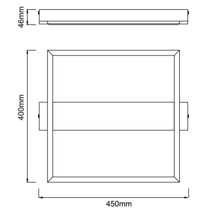 Brilliant - LED Pritemdomas lubinis šviestuvas LONEOS LED/24W/230V 3000K 45x40 cm - FSC sertifikuota