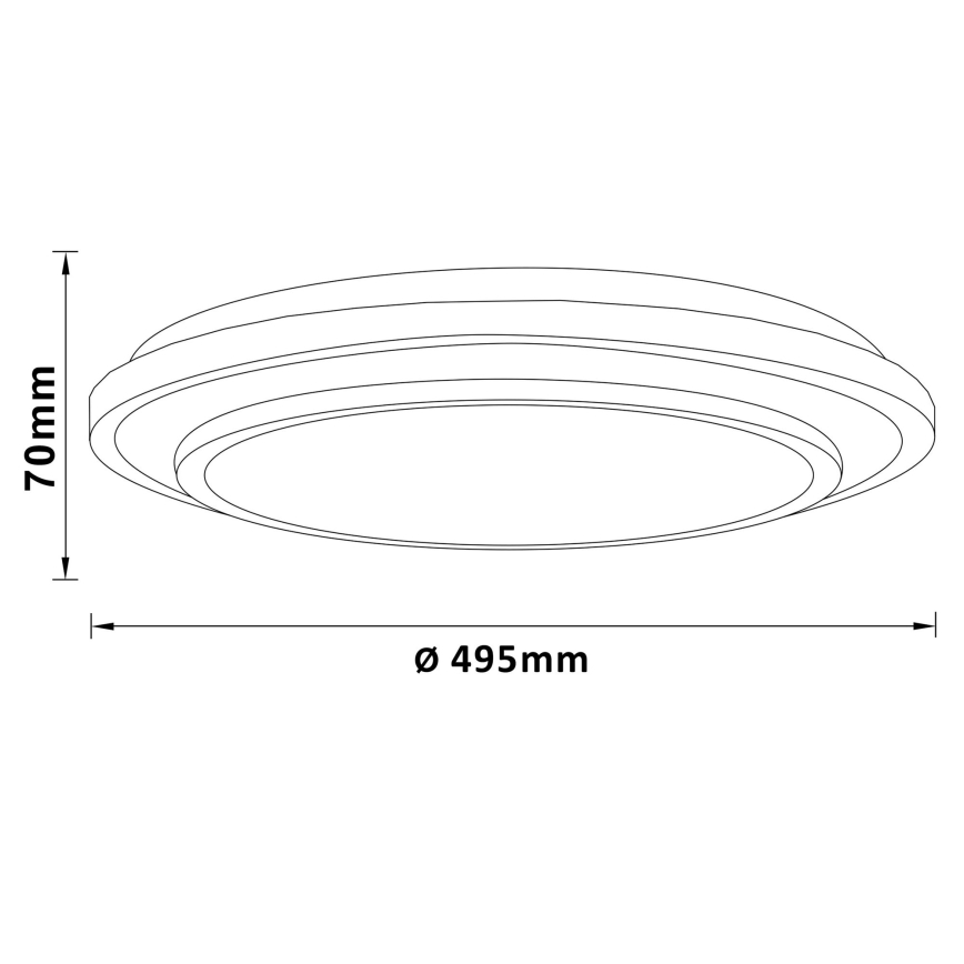 Brilliant - LED Pritemdomas lubinis šviestuvas LUCIANO LED/40W/230V 3000-6500K + nuotolinio valdymo pultas