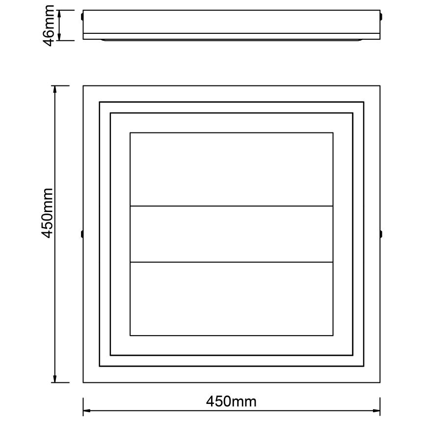 Brilliant - LED Pritemdomas lubinis šviestuvas RHEA LED/24W/230V 3000K 45x45 cm