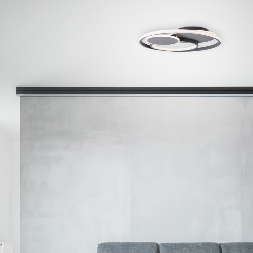 Brilliant - LED Pritemdomas lubinis šviestuvas RUNDA LED/50W/230V 3000-6500K juoda + nuotolinio valdymo pultas