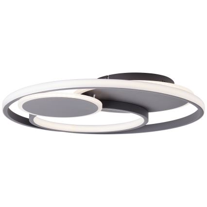 Brilliant - LED Pritemdomas lubinis šviestuvas RUNDA LED/50W/230V 3000-6500K juoda + nuotolinio valdymo pultas