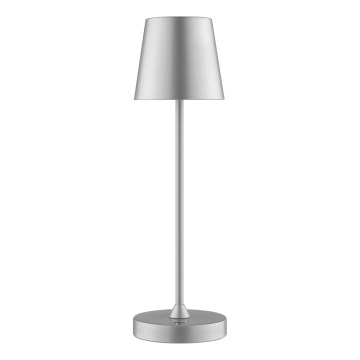 Brilliant - LED reguliuojama įkraunama jutiklinė lauko stalinė lempa ELORA LED/2,5W/5V 2700K 2600 mAh IP44 sidabrinė