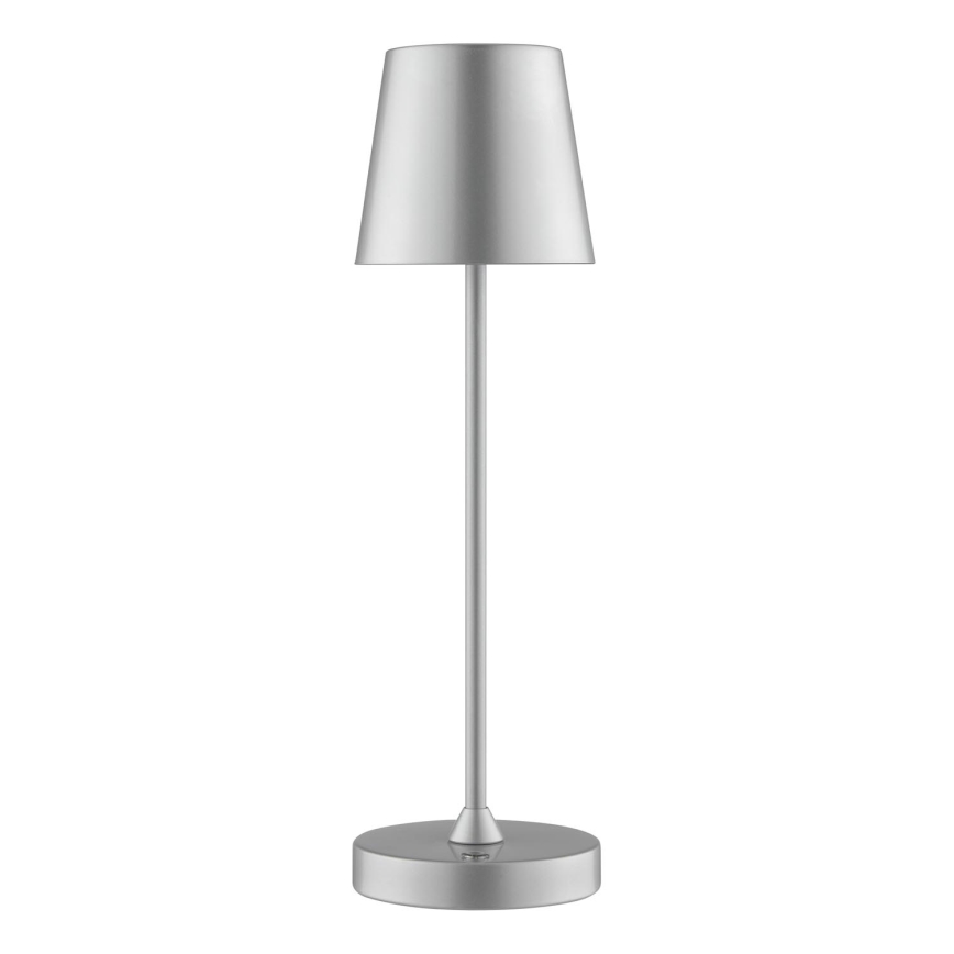 Brilliant - LED reguliuojama įkraunama jutiklinė lauko stalinė lempa ELORA LED/2,5W/5V 2700K 2600 mAh IP44 sidabrinė