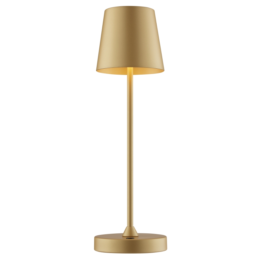 Brilliant - LED Dimeriuojama įkraunama jutiklinė lauko stalo lempa ELORA LED/2,5W/5V 2700K 2600 mAh IP44 auksinė