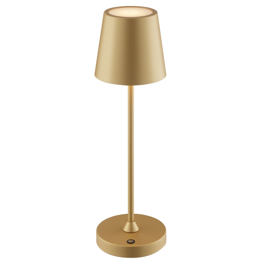 Brilliant - LED Dimeriuojama įkraunama jutiklinė lauko stalo lempa ELORA LED/2,5W/5V 2700K 2600 mAh IP44 auksinė