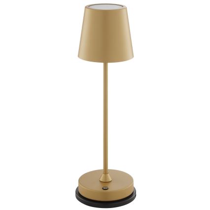 Brilliant - LED Dimeriuojama įkraunama jutiklinė lauko stalo lempa ELORA LED/2,5W/5V 2700K 2600 mAh IP44 auksinė