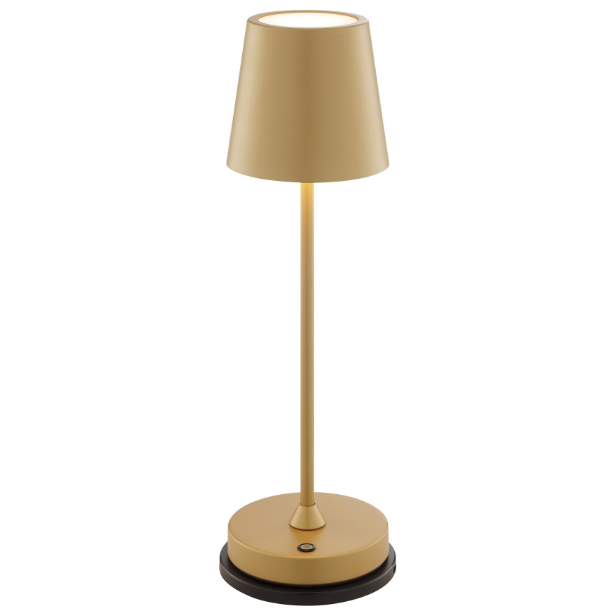 Brilliant - LED Dimeriuojama įkraunama jutiklinė lauko stalo lempa ELORA LED/2,5W/5V 2700K 2600 mAh IP44 auksinė