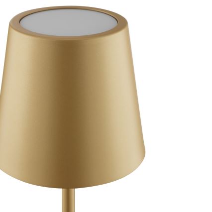 Brilliant - LED Dimeriuojama įkraunama jutiklinė lauko stalo lempa ELORA LED/2,5W/5V 2700K 2600 mAh IP44 auksinė