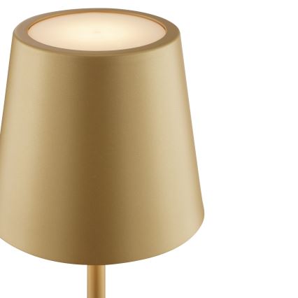 Brilliant - LED Dimeriuojama įkraunama jutiklinė lauko stalo lempa ELORA LED/2,5W/5V 2700K 2600 mAh IP44 auksinė