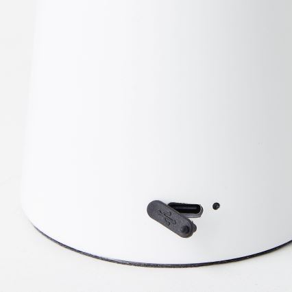 Brilliant - LED reguliuojama lietimui jautri lauko stalinė lempa MUFFIN LED/3W/5V USB 2600 mAh IP44 balta