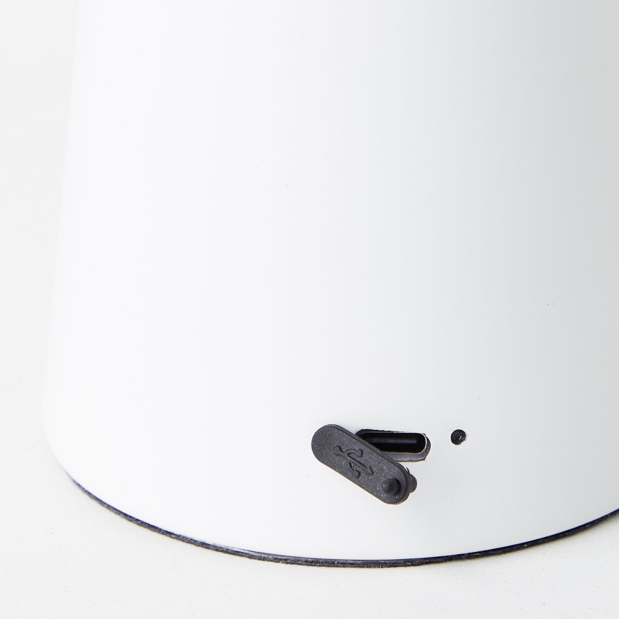 Brilliant - LED reguliuojama lietimui jautri lauko stalinė lempa MUFFIN LED/3W/5V USB 2600 mAh IP44 balta