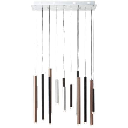 Brilliant - reguliuojamas LED pakabinamas šviestuvas ant laido CEMBALO LED/60W/230V matinis chromas/juoda/ruda