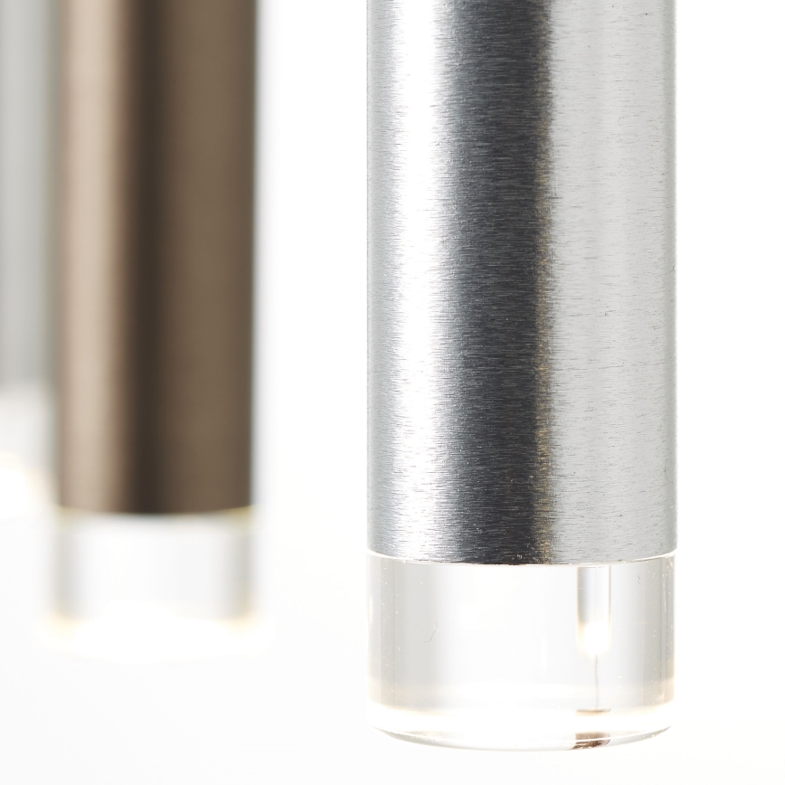 Brilliant - reguliuojamas LED pakabinamas šviestuvas ant laido CEMBALO LED/60W/230V matinis chromas/juoda/ruda