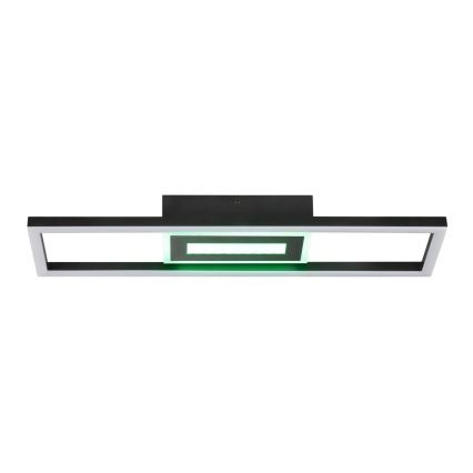 Brilliant - LED RGBW dimeriuojamas lubinis šviestuvas BESSON LED/20W/230V 3000-6500K juodas + nuotolinis valdymas