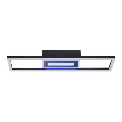 Brilliant - LED RGBW dimeriuojamas lubinis šviestuvas BESSON LED/20W/230V 3000-6500K juodas + nuotolinis valdymas