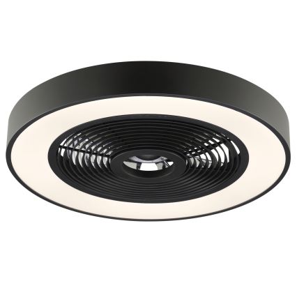 Brilliant - LED RGBW reguliuojamas lubinis šviestuvas su ventiliatoriumi CATANIA LED/37W/230V 2700-6500K pr. 48,6 cm juodas + nuotolinis valdymas