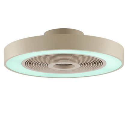 Brilliant - Reguliuojamas LED RGBW lubinis šviestuvas su ventiliatoriumi CATANIA LED/37W/230V 2700-6500K skersmuo 48,6 cm smėlinė + nuotolinis valdymas