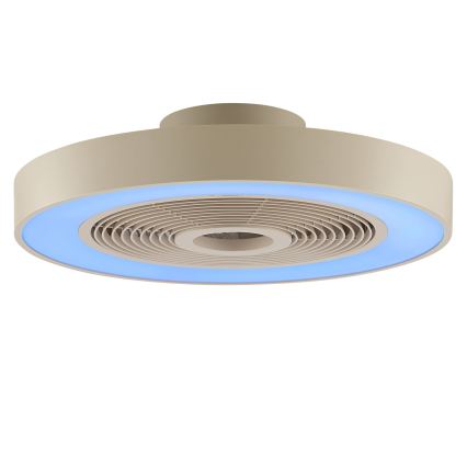 Brilliant - Reguliuojamas LED RGBW lubinis šviestuvas su ventiliatoriumi CATANIA LED/37W/230V 2700-6500K skersmuo 48,6 cm smėlinė + nuotolinis valdymas