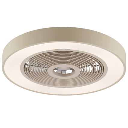 Brilliant - Reguliuojamas LED RGBW lubinis šviestuvas su ventiliatoriumi CATANIA LED/37W/230V 2700-6500K skersmuo 48,6 cm smėlinė + nuotolinis valdymas