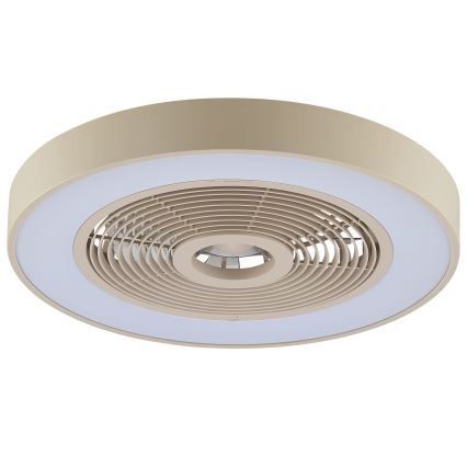 Brilliant - Reguliuojamas LED RGBW lubinis šviestuvas su ventiliatoriumi CATANIA LED/37W/230V 2700-6500K skersmuo 48,6 cm smėlinė + nuotolinis valdymas