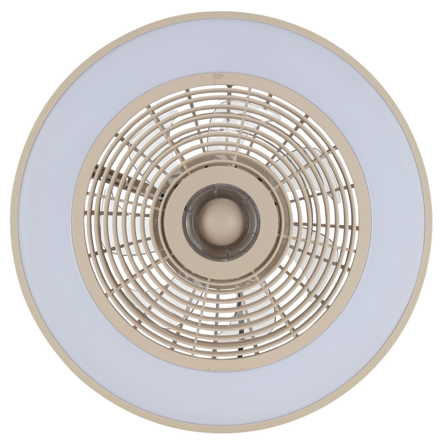 Brilliant - Reguliuojamas LED RGBW lubinis šviestuvas su ventiliatoriumi CATANIA LED/37W/230V 2700-6500K skersmuo 48,6 cm smėlinė + nuotolinis valdymas