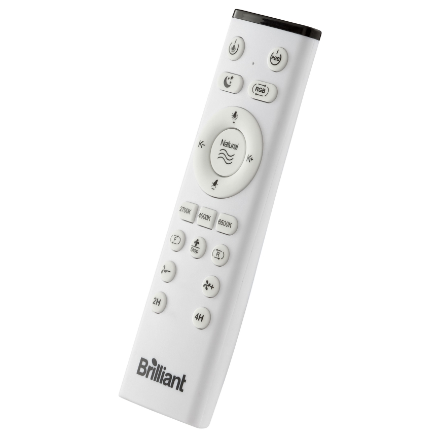 Brilliant - LED RGBW Reguliuojamas lubų ventiliatorius su apšvietimu FANORA LED/30W/230V 2700-6500K skersmuo 46 cm juodas + nuotolinio valdymo pultas