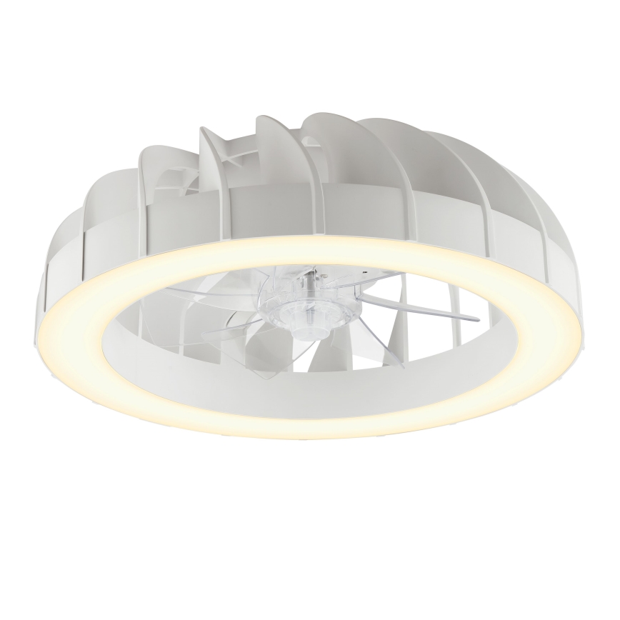 Brilliant - LED RGBW Pritemdomas lubinis ventiliatorius su šviestuvu FANORA LED/30W/230V 2700-6500K diametras 46 cm balta + nuotolinio valdymo pultas