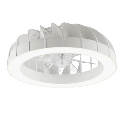 Brilliant - LED RGBW Pritemdomas lubinis ventiliatorius su šviestuvu FANORA LED/30W/230V 2700-6500K diametras 46 cm balta + nuotolinio valdymo pultas