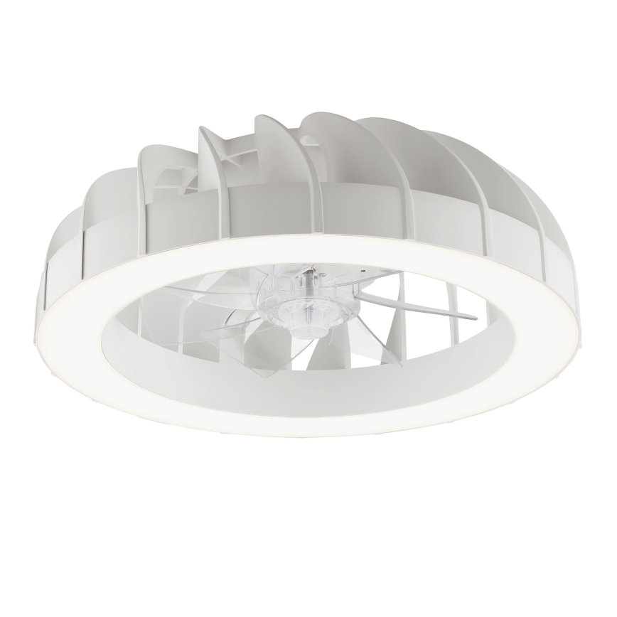 Brilliant - LED RGBW Pritemdomas lubinis ventiliatorius su šviestuvu FANORA LED/30W/230V 2700-6500K diametras 46 cm balta + nuotolinio valdymo pultas