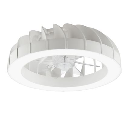 Brilliant - LED RGBW Pritemdomas lubinis ventiliatorius su šviestuvu FANORA LED/30W/230V 2700-6500K diametras 46 cm balta + nuotolinio valdymo pultas