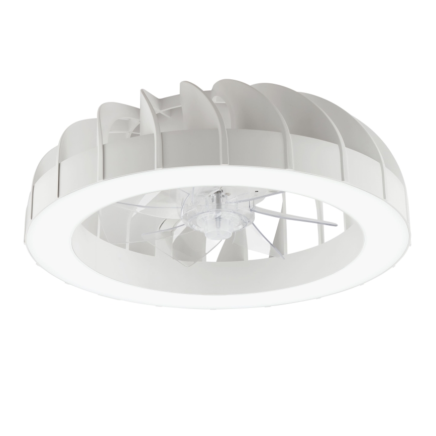 Brilliant - LED RGBW Pritemdomas lubinis ventiliatorius su šviestuvu FANORA LED/30W/230V 2700-6500K diametras 46 cm balta + nuotolinio valdymo pultas