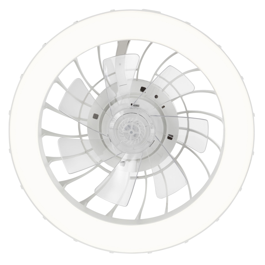 Brilliant - LED RGBW Pritemdomas lubinis ventiliatorius su šviestuvu FANORA LED/30W/230V 2700-6500K diametras 46 cm balta + nuotolinio valdymo pultas
