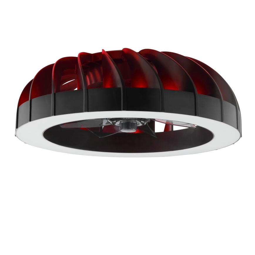 Brilliant - LED RGBW Pritemdomas lubinis ventiliatorius su šviestuvu FANORA LED/30W/230V 2700-6500K diametras 46 cm juoda + nuotolinio valdymo pultas
