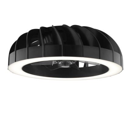 Brilliant - LED RGBW Pritemdomas lubinis ventiliatorius su šviestuvu FANORA LED/30W/230V 2700-6500K diametras 46 cm juoda + nuotolinio valdymo pultas