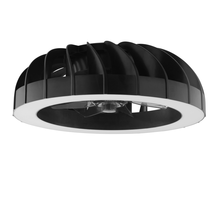 Brilliant - LED RGBW Pritemdomas lubinis ventiliatorius su šviestuvu FANORA LED/30W/230V 2700-6500K diametras 46 cm juoda + nuotolinio valdymo pultas