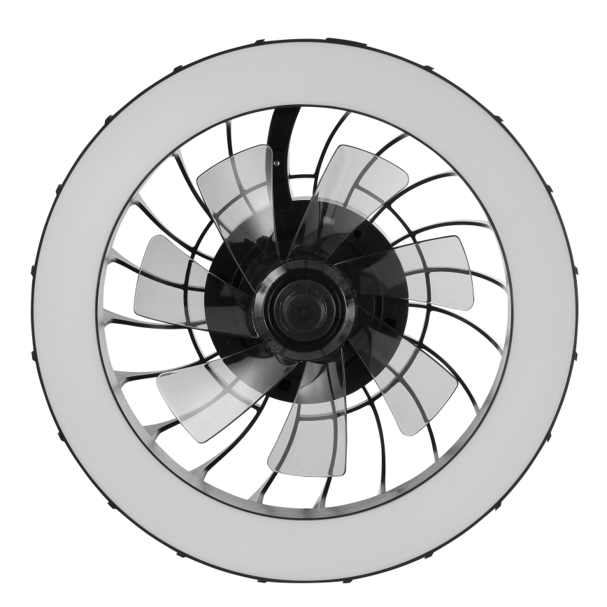 Brilliant - LED RGBW Pritemdomas lubinis ventiliatorius su šviestuvu FANORA LED/30W/230V 2700-6500K diametras 46 cm juoda + nuotolinio valdymo pultas