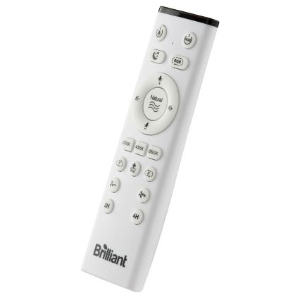 Brilliant - LED RGBW Pritemdomas lubinis ventiliatorius su šviestuvu FANORA LED/30W/230V 2700-6500K diametras 46 cm juoda + nuotolinio valdymo pultas