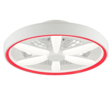 Brilliant - LED RGBW Pritemdomas lubinis ventiliatorius su šviestuvu GAIANO LED/48W/230V 2700-6500K balta + nuotolinio valdymo pultas