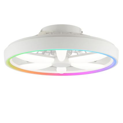 Brilliant - LED RGBW Pritemdomas lubinis ventiliatorius su šviestuvu GAIANO LED/48W/230V 2700-6500K balta + nuotolinio valdymo pultas
