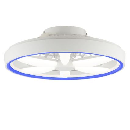 Brilliant - LED RGBW Pritemdomas lubinis ventiliatorius su šviestuvu GAIANO LED/48W/230V 2700-6500K balta + nuotolinio valdymo pultas
