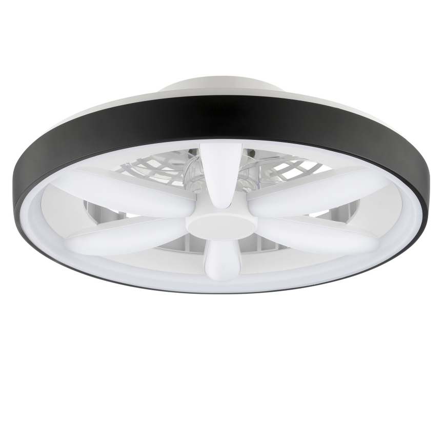 Brilliant - LED RGBW Pritemdomas lubinis ventiliatorius su šviestuvu GAIANO LED/48W/230V 2700-6500K juoda + nuotolinio valdymo pultas