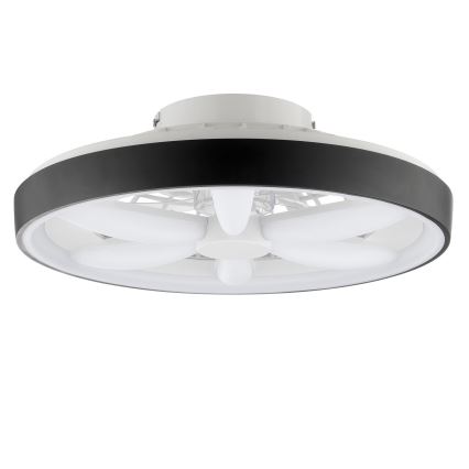 Brilliant - LED RGBW Pritemdomas lubinis ventiliatorius su šviestuvu GAIANO LED/48W/230V 2700-6500K juoda + nuotolinio valdymo pultas