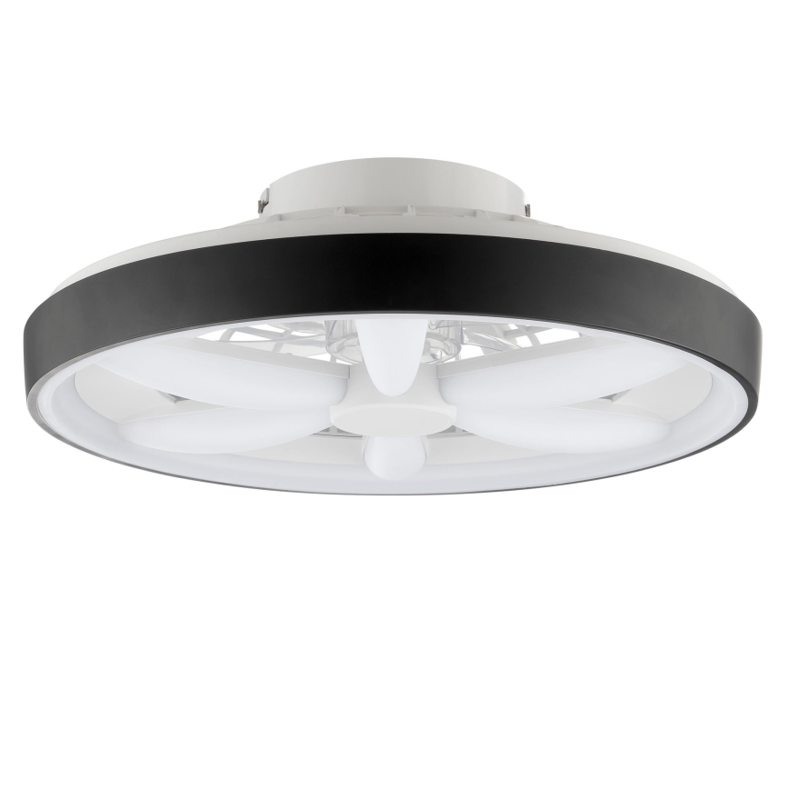 Brilliant - LED RGBW Pritemdomas lubinis ventiliatorius su šviestuvu GAIANO LED/48W/230V 2700-6500K juoda + nuotolinio valdymo pultas