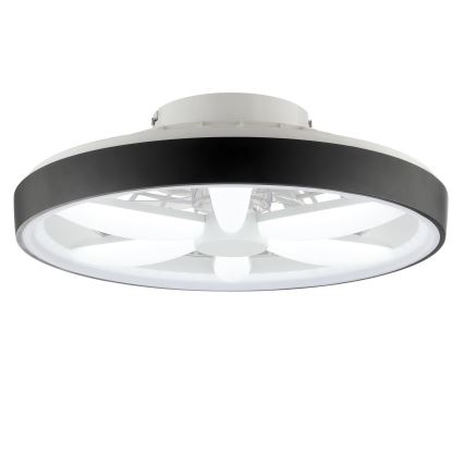 Brilliant - LED RGBW Pritemdomas lubinis ventiliatorius su šviestuvu GAIANO LED/48W/230V 2700-6500K juoda + nuotolinio valdymo pultas